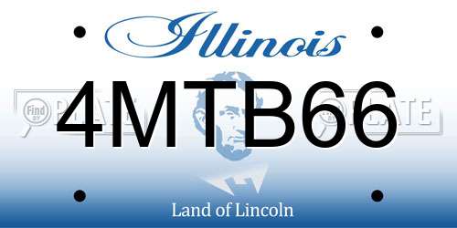 4MTB66 Illinois License Plate