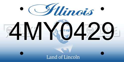 4MY0429 Illinois License Plate