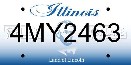 4MY2463 Illinois License Plate