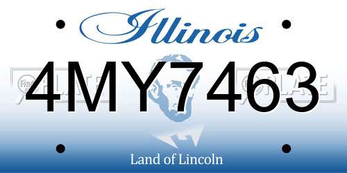 4MY7463 Illinois License Plate