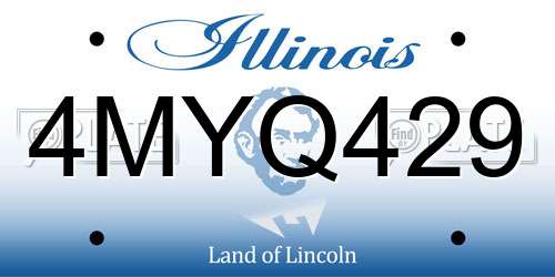 4MYQ429 Illinois License Plate
