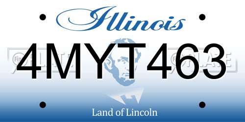 4MYT463 Illinois License Plate