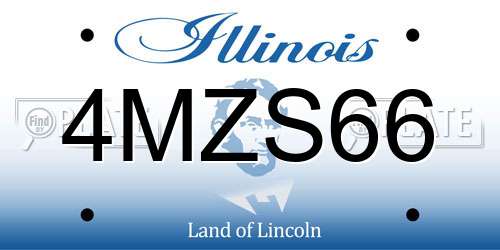 4MZS66 Illinois License Plate