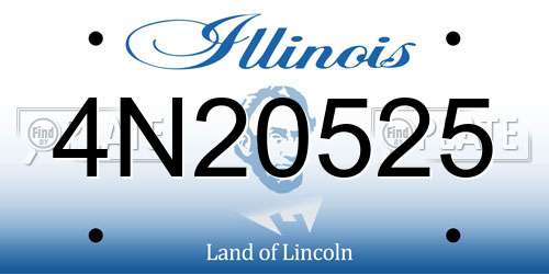 4N20525 Illinois License Plate