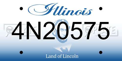 4N20575 Illinois License Plate