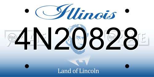 4N20828 Illinois License Plate