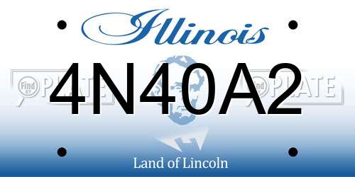 4N40A2 Illinois License Plate