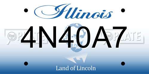 4N40A7 Illinois License Plate