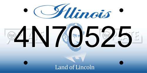 4N70525 Illinois License Plate