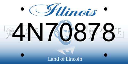 4N70878 Illinois License Plate