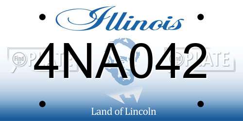 4NA042 Illinois License Plate