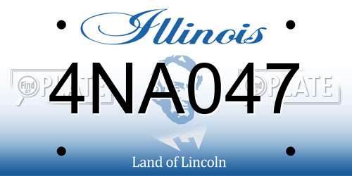 4NA047 Illinois License Plate