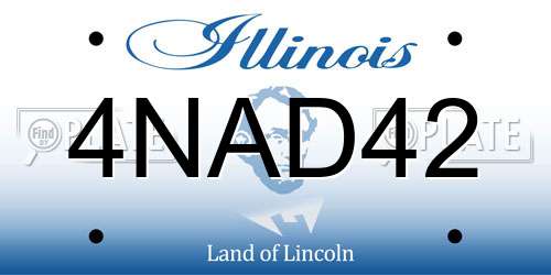 4NAD42 Illinois License Plate