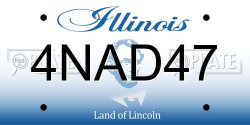 4NAD47 Illinois License Plate