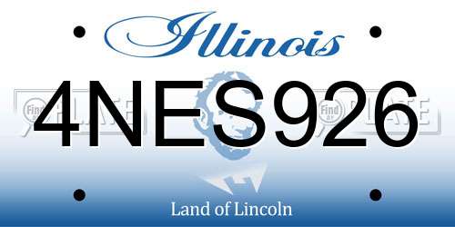 4NES926 Illinois License Plate