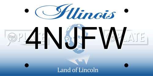 4NJFW Illinois License Plate
