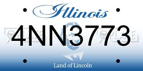 4NN3773 Illinois License Plate
