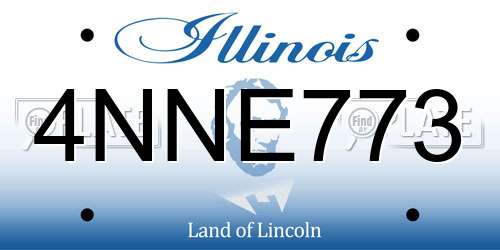 4NNE773 Illinois License Plate