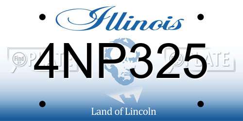 4NP325 Illinois License Plate