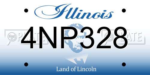 4NP328 Illinois License Plate