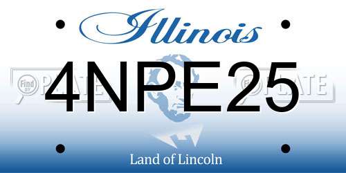 4NPE25 Illinois License Plate