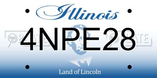 4NPE28 Illinois License Plate