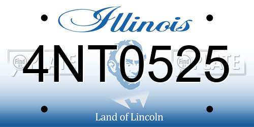 4NT0525 Illinois License Plate