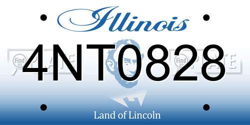 4NT0828 Illinois License Plate