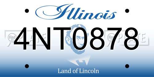 4NT0878 Illinois License Plate