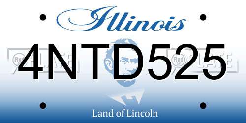4NTD525 Illinois License Plate