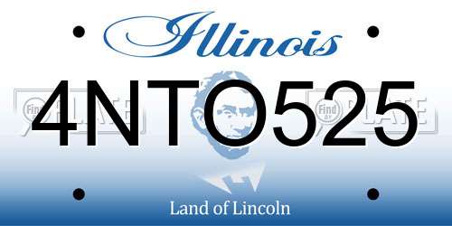 4NTO525 Illinois License Plate