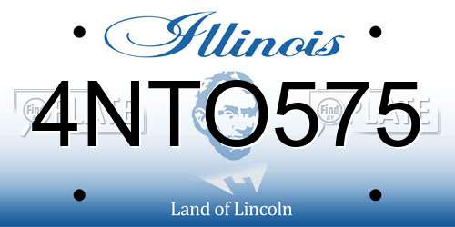 4NTO575 Illinois License Plate