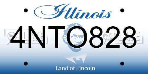 4NTO828 Illinois License Plate