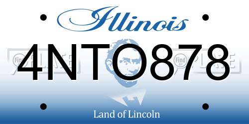 4NTO878 Illinois License Plate