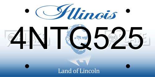 4NTQ525 Illinois License Plate