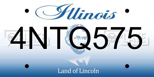 4NTQ575 Illinois License Plate