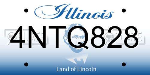 4NTQ828 Illinois License Plate