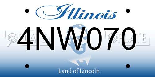 4NW070 Illinois License Plate