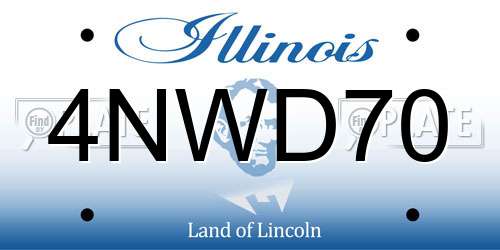 4NWD70 Illinois License Plate
