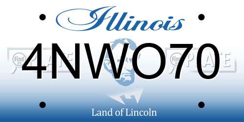 4NWO70 Illinois License Plate