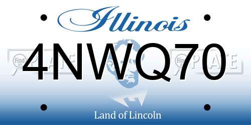 4NWQ70 Illinois License Plate