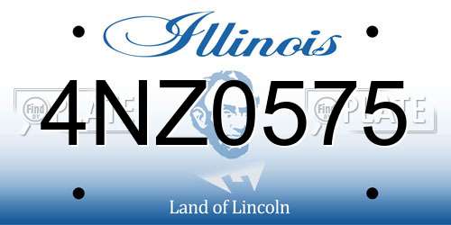 4NZ0575 Illinois License Plate