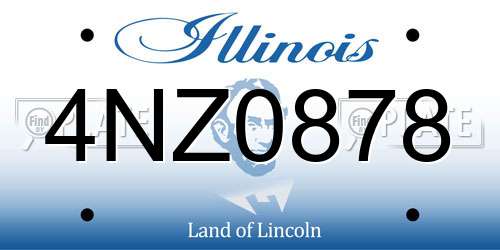 4NZ0878 Illinois License Plate