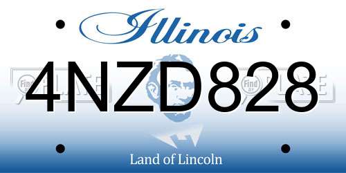 4NZD828 Illinois License Plate