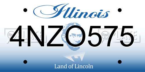 4NZO575 Illinois License Plate