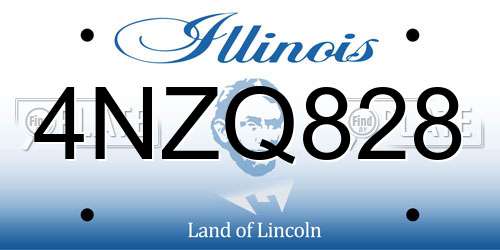 4NZQ828 Illinois License Plate