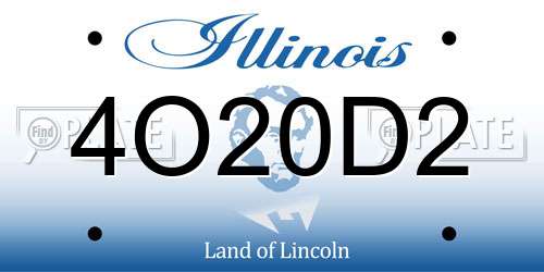 4O20D2 Illinois License Plate