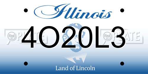 4O20L3 Illinois License Plate