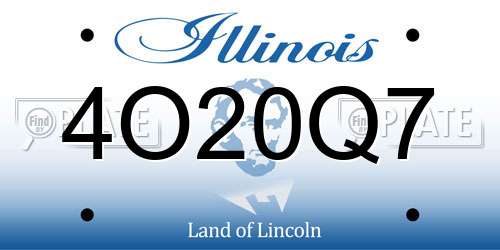4O20Q7 Illinois License Plate