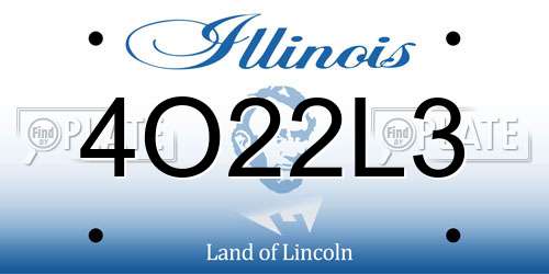 4O22L3 Illinois License Plate